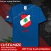 Ливанская Республика Ливан Хлопковая футболка для майки на заказ фанатов DEY название номера футболка мода хип -хоп свободный повседневная футболка 220616GX