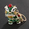 Keychains Creative Small Gift Chinese stijl Lion Dance Kirin Alloy Keychain Fashion Girl's Bag Ornament Automobile Hanging OrnamentKeych