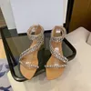 Summer High Quality Crystal Flat Sandals Women Luxury Party Sandals female Fashion Ethnic Style Brand Shoes zapatillas mujer