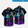 Casual shirts voor heren totemplant T-shirt Zomer 2022 Katoen zachte 3D kleding mannen en vrouwen V-hals Mode Knopen Persoonlijkheid Top