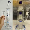 Thick Stereo Matrix Recycler Glass Hookahs Concentrate Tire Perc Water Pipe Oil Rigs Diffused Bong Bubbler Shisha Smoking Accessories