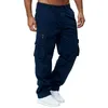 Herrenhose, Herren-Cargohose mit Tasche, lockere gerade Hose, Workout im Freien, Bergjogger, Laufen, sportlich, Vintage