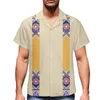 Camisas casuales para hombres hombres blancos de manga corta polinesia tibal fashion cinturón impresión para hombres camisa de lujo de gran tamaño botón personalizado de menmen's
