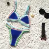 Micro Biquíni Mulheres feitas à mão Crochet Knit Swimwea