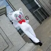 마스코트 인형 의상 활 고양이 마스코트 의상 고품질 고양이 마스코트 멋진 카니발 할로윈 파티 광고 개방 환영 성능 OU