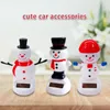 Décorations De Noël Ornements De Voiture Danse Père Noël Bonhomme De Neige Jouets Décoration De Tableau De Bord Bobble Danseur Accessoires DécorationNoël Déco