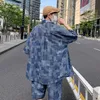 Herrespår sommarman sätter kort ärm överdimensionerade skjortor shorts koreansk stil patch pläd casual kostym kläder män svart blå 5xlmen's