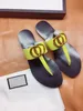مصمم النعال GG GG SLIDES SLIPPER أحذية الصيف مثير رجال الفاخرون جلد صندل حقيقي