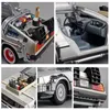 1:24 Mini Model Stopu Die Cast Car DMC-12 Powrót do przyszłości Pull Powrót Wewnętrzny Metal Diecast Kolekcja samochodów Gifts Zabawki dla chłopców 220317