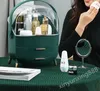 Boîte de rangement de produits de soins de la peau cosmétiques de luxe légers allongé présentoir Transparent maquillage brosse organisateur personnalité
