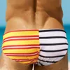 Momento de banho feminina Sexy masculina de natação listrada de baixa cintura moda machos machos maiúsculas aprimoradas de banho esportivo de baús de surf de praia seca rápida