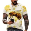 EST Menwomen 3D Print T Рубашки хорошего качества модная дышащая комфортная пчела улица с коротким рукавом, топы с коротким рукавом, Tees 6xl 220607