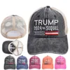 Casquette de baseball Trump 2024 Casquettes de balle Chapeau brodé Snapback Sunhats Net Sports de plein air Patchwork Casquettes lavées Chapeaux en maille 5 couleurs B8137