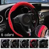 Couvre Volant 1pc Couverture Accessoires Voiture Peluche Chaud 37-38cm ConfortableSteering