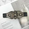 Paski moda vintage starych rozmiarów Pasek Zakłasek czarna skórzana talia dla kobiet szeroko sprężystą dużą sukienkę femme 2022belts ELEK226206776