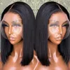 Lace Wigs Short Bob Wig Bone Straight 13x4 Frontal Human Hair For Black Women Preplucked Natural Brazilian T Part WigLace