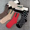 Luxury letter brand designer men's women's socks five pairs of sports mesh letter printed socks embroidered cotton men's and women's 10 colors