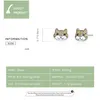 Brincos de cachorro fofos para mulheres prata 925 jóias shiba animal esterling moda bijoux fine sce769stud dale22 farl22