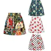 Skirts Vintage Mini Skirt Female Faldas Mujer Moda 2022 Black Floral Print Summer Cotton Short Sexy A Line Ss0008skirts