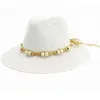 Geniş Memlu Şapkalar HT3645 Düz Yaz Sepet Şapkası Moda Boncuk Band Beach Sun Erkek Kadın Kovboy Panama Tatil Seyahat Kapağı Eger22
