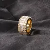 Hip Hop Ring 925 Sterling Silver Gold Elired Mirco Mirco Diamond T Cz خواتم الزفاف للنساء للنساء الهدايا