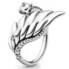 Higt Quality Fashion Womens Big Cz Diamond Wedding Feding for 925 Sterling Silver Fairy Tale Tiara Wisbone Ring Gift With Original Box2031999