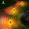 2022 Garden Lights Decoartive Outdoor Waterproof solar Pathway Light with colorful Projection for lawn Courtyard Walkway