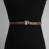 Ceintures décoration Simple mode plaque boucle rétro femme ligne de pression 1.3 cm ceinture mince en forme d'amour jean robe ceintures Smal22