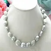 Collar de perlas cultivadas de agua dulce de color gris natural de 8-9 mm de 16-28 pulgadas