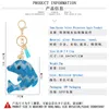 Keychains Creative Korean Velvet Colored Rhinestone Cute Dolphin Keychain Pendant Tassel Bell Marine Series Bag Accessories Emel22