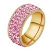 وصول جديد ملون الماس كامل الماس حلقات للنساء أزياء المجوهرات الهدية بالجملة