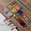 Nail Glitter Art Opal Powder Tin Foil Jewelry Laser Gold Piece 3D Flakes Sticker Japanese Brocade Mixed Decoration Prud22