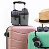 Gepäck-Getränkehalter, 2-in-1-Reisegetränk-Pendlerbecher-Organizer, tragbar, für Reisen, Getränkeflaschenhalter, passend für Koffergriffe, praktisch YF0085