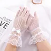 10 pair yaz UV geçirmez sürüş eldivenleri örgü balık ağı dantel eldivenleri tam parmak gelin düğün güneş kremi streç eldivenleri