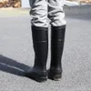 Nouveau Bottes de pluie en caoutchouc pour hommes, bottes de pêche antidérapantes, chaussures d'eau