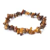 Bracelet en pierre de cristal naturel Bracelets en perles de pierre concassée Palm Reiki Guérison Gemstone Tressé Creative Gift
