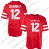 Custom Rebels 2019 Piłka nożna dowolna nazwa Red Black White #12 Randall Cunningham 1 Rogers 6 Max Gilliam NCAA Jersey 4xl