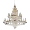 European Classical K9 Crystal Chandelier LED Lamp American Luxurious Chandeliers Lights Fixture Villa Home Hotel Hall Living Room Stairway Droplight D80cm H140cm