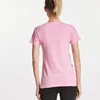 Kobieta Koszulka z krótkim rękawem Elastyczne Sporty T Fitness Damska Gym Running Black Tops Tee Free 220321