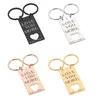 2PCS Personalized Couples Designer Key chain Valentine Gift Boyfriend Girlfriend Keyring Husband Women Keychain Love Custom Gifts