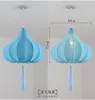 Pendant Lamps Chinese Style Lantern Lamp Creative Hanging Blue Led Light Restaurant Balcony Antique Fabric LampPendant