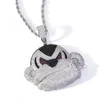 Pendentif Colliers Personnalité De La Mode Micro-Incrustation Zircon Animal Gorille Singe Street Style Hip-Hop Pour Hommes Créativité BijouxPendentif