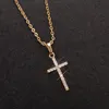 Anhänger Halsketten Liebe Annie Einfache Kreuz Gold Silber Farbe Jesus Kette Halskette Mädchen Geschenke Mode Paar Schmuck Gord22