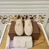 Дизайнерские кроссовки LORO Shoes Summer Walk Мокасины Обувь Замшевые кожаные туфли Мужские роскошные кроссовки с замком Женские вечерние плоские удобные мокасины 35-45