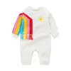 Jumpsuits lente baby sweet baby girls rompers herfst lange mouw geboren schattige gebreide kledingjumpsuits