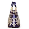 Evening Bags Women's Vintage Elegent Genuine Leather Tote Shoulder Embroidery Bag Luxury Designer Satchel Handbag PurseEvening
