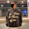 Herr- och kvinnors hoodies Cotton Men hoodie cpfm ni måste föds igen brev high street hip hop hooded sweatshirt skum hoppare tröjor tröjor