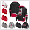 Custom Man College Football Ohio State Buckeyes OSU Sweatshirts Pullover Hoodies Jersey Red White Black Grey Alternate Stitched Size S-3XL