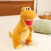 Мультфильм динозавр плюшевые игрушки сидеть тиранозавр rex doll мягкий и милый удовольствие кукольный день детского дня подарок