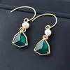 Dangle & Chandelier Square Moon Ball Glass Drop Earrings For Women Purple Green Blue Sweet Jewelry Fashion 2022 ES427 SSKDangle